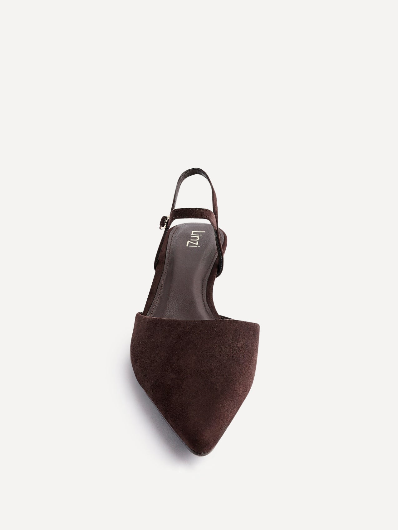 Vogue Brown Faux Suede Kitten Court Heels