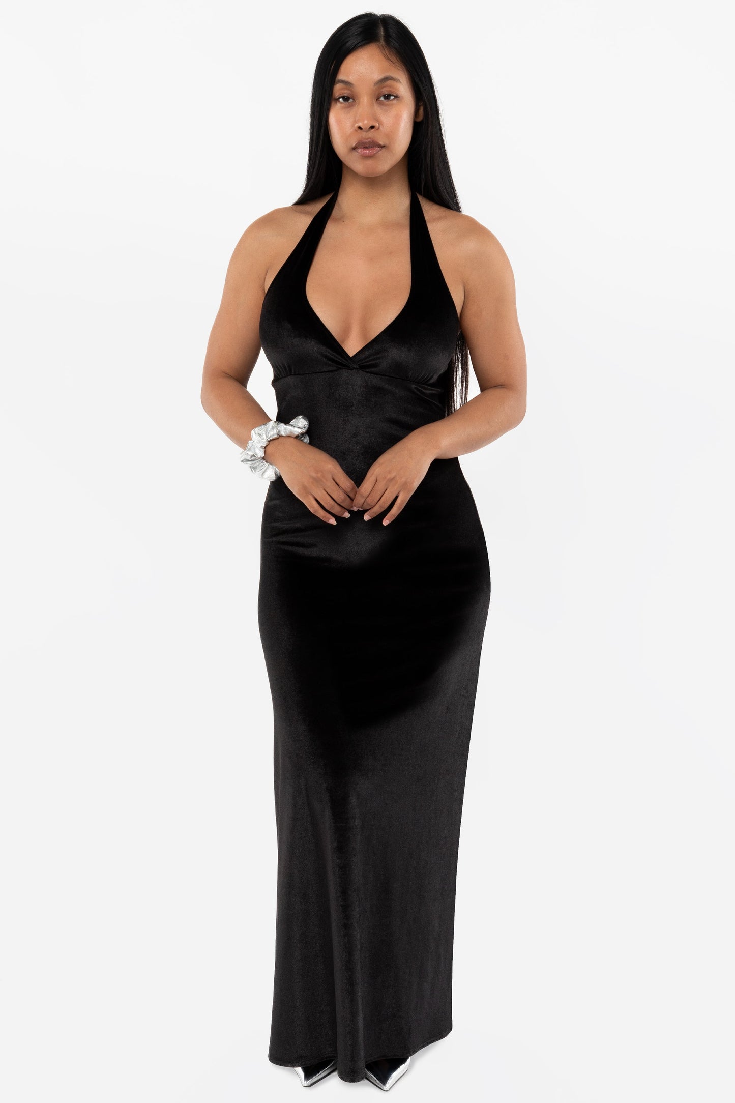 VVT8374 - Velvet Halter Maxi Dress