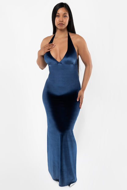 VVT8374 - Velvet Halter Maxi Dress