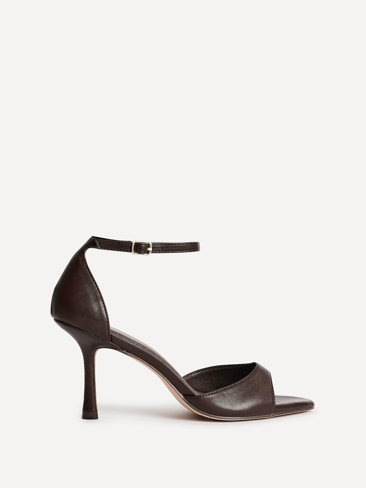 Wanted Brown Faux Leather Pointed Toe Heels