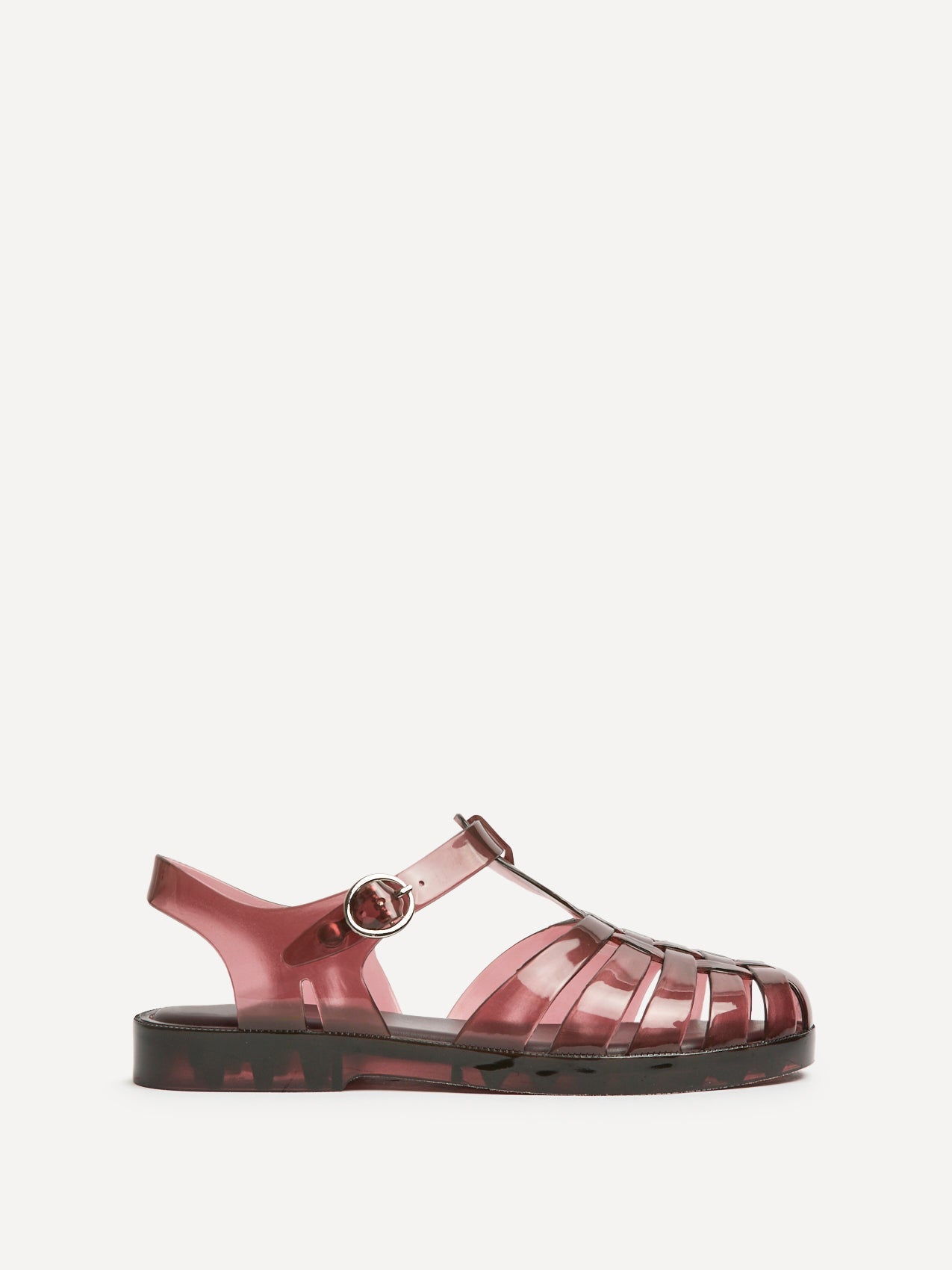 Wave Brown Jelly Flat Sandals