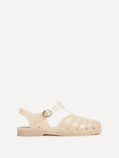 Wave Nude Jelly Flat Sandals