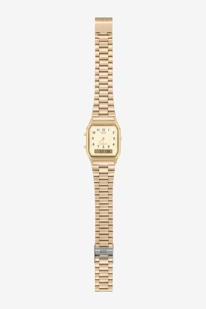 WCHAMSIO - Men's Casio Classic Gold Watch