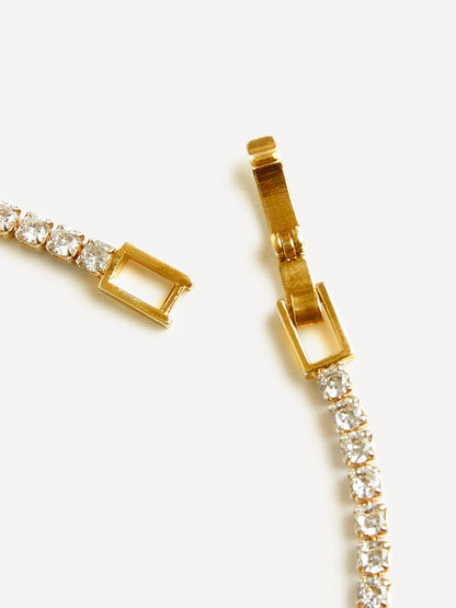 Wedlock Gold Crystal Tennis Bracelet