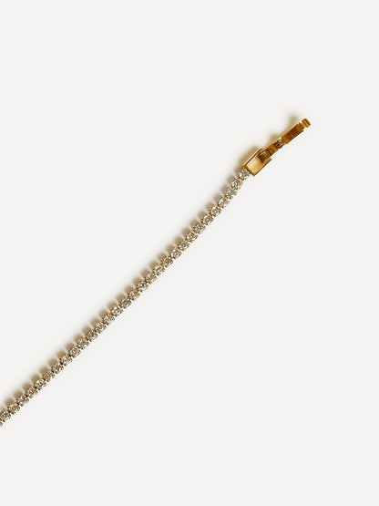 Wedlock Gold Crystal Tennis Bracelet