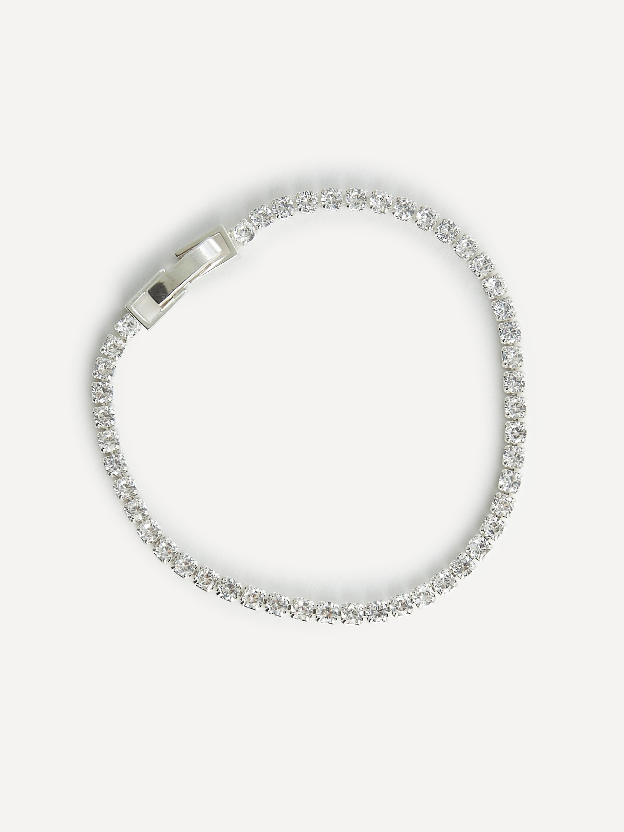 Wedlock Silver Crystal Tennis Bracelet