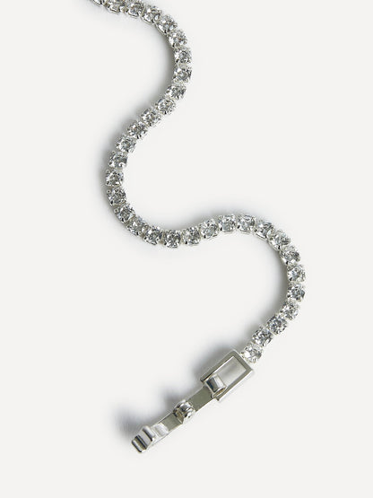 Wedlock Silver Crystal Tennis Bracelet