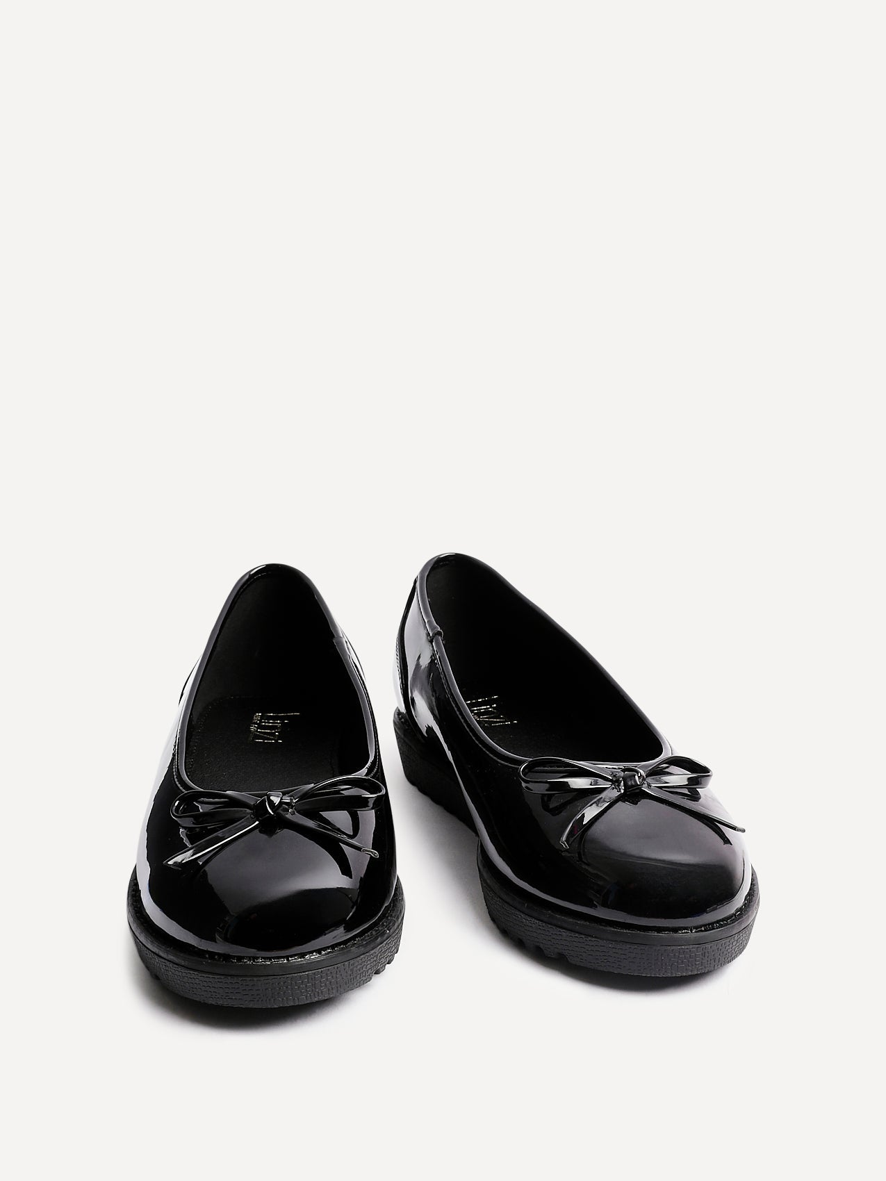 Wendi Wide Fit Black Patent Pumps