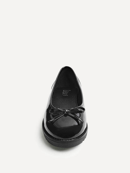 Wendi Wide Fit Black Patent Pumps