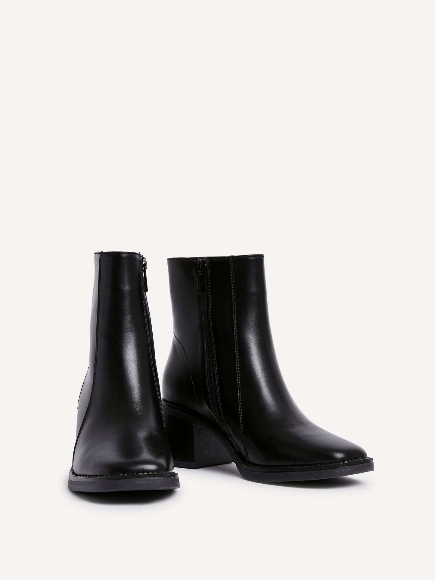 Wander Black Heeled Ankle Boots