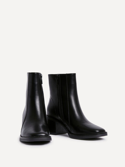 Wander Black Heeled Ankle Boots