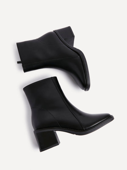 Wander Black Heeled Ankle Boots