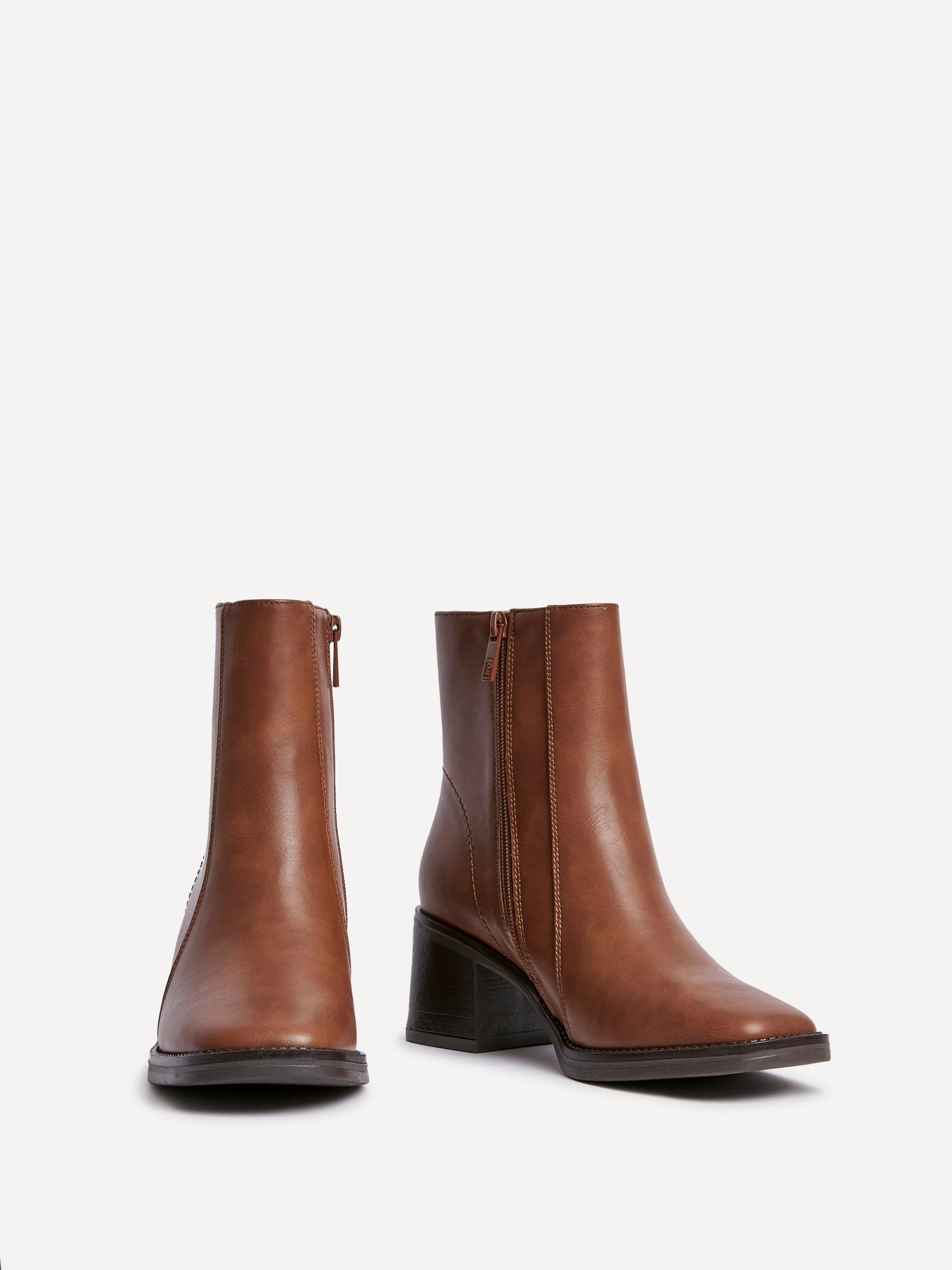 Wander Brown Heeled Ankle Boots