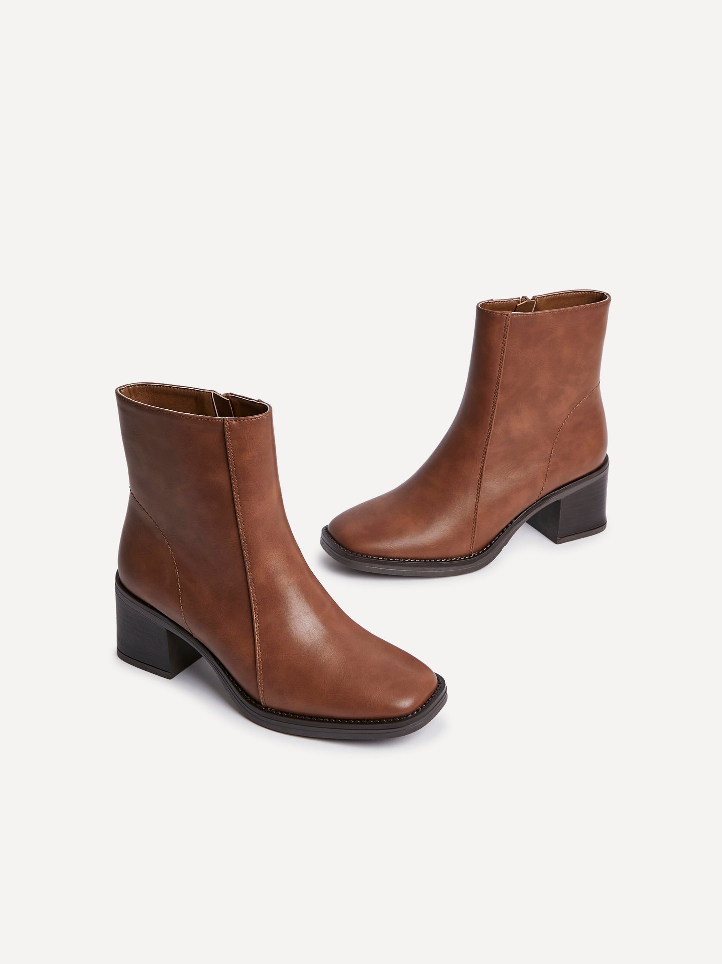 Wander Brown Heeled Ankle Boots