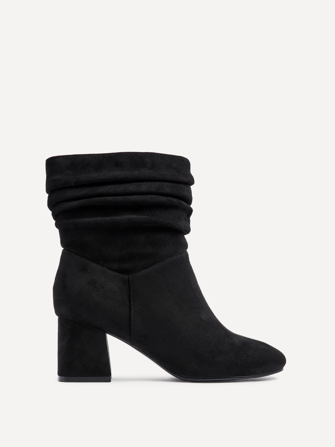 Zayda Wide Fit Black Heeled Ankle Boots