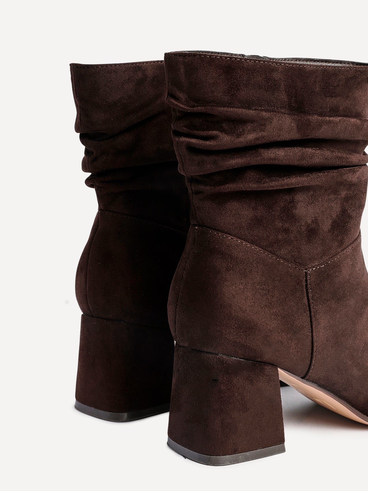 Zayda Wide Fit Brown Heeled Ankle Boots