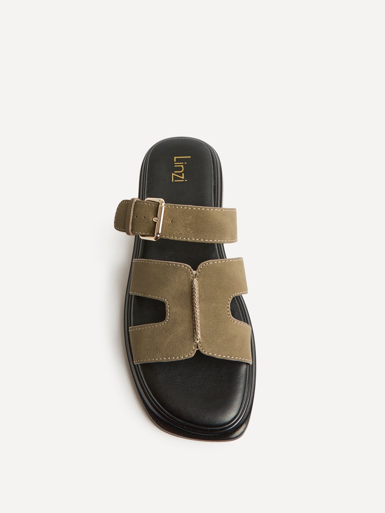 Zella Taupe Faux Suede Sandals