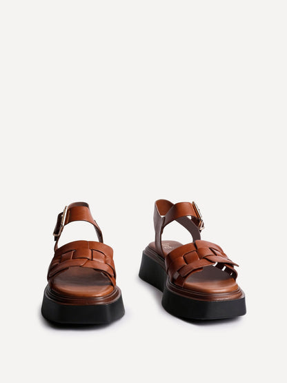 Zuri Tan Flatform Sandals