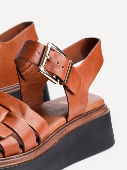 Zuri Tan Flatform Sandals