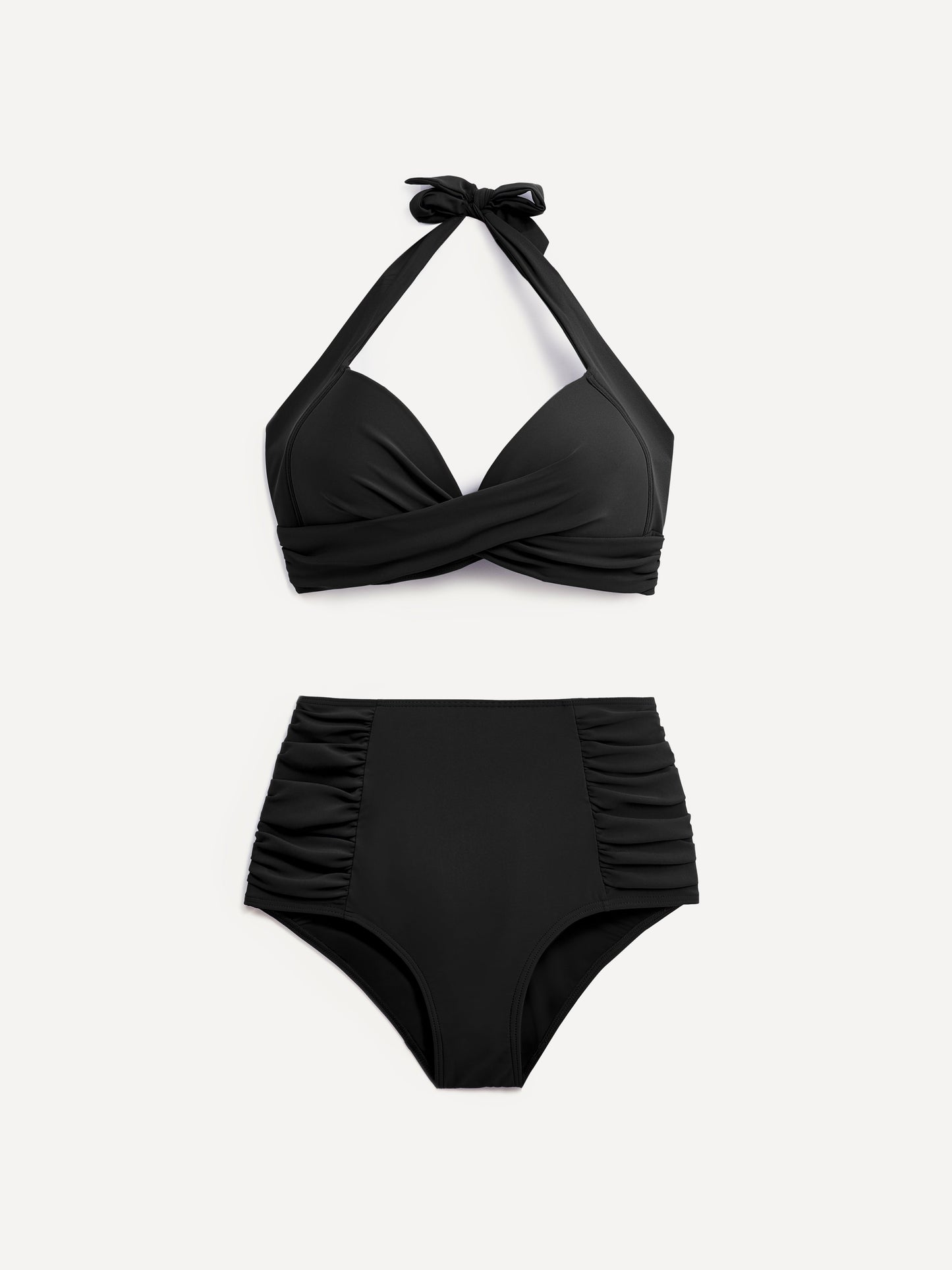 Amalfi Black High Waisted Tummy Control Bikini