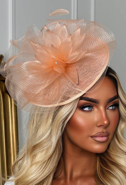 Arla Coral Floral Fascinator