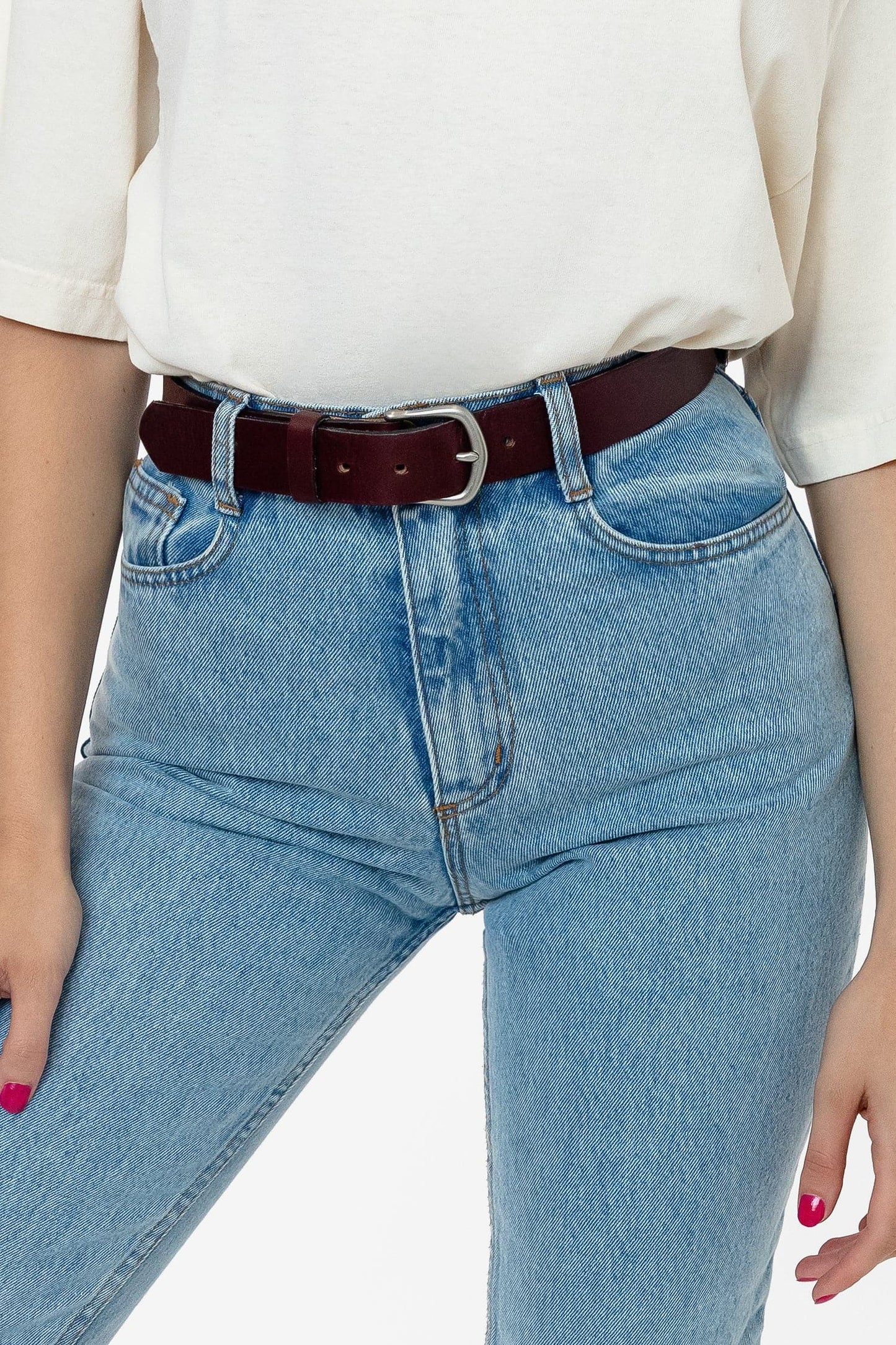 RSALBT02 - Unisex Arrow Buckle Leather Belt