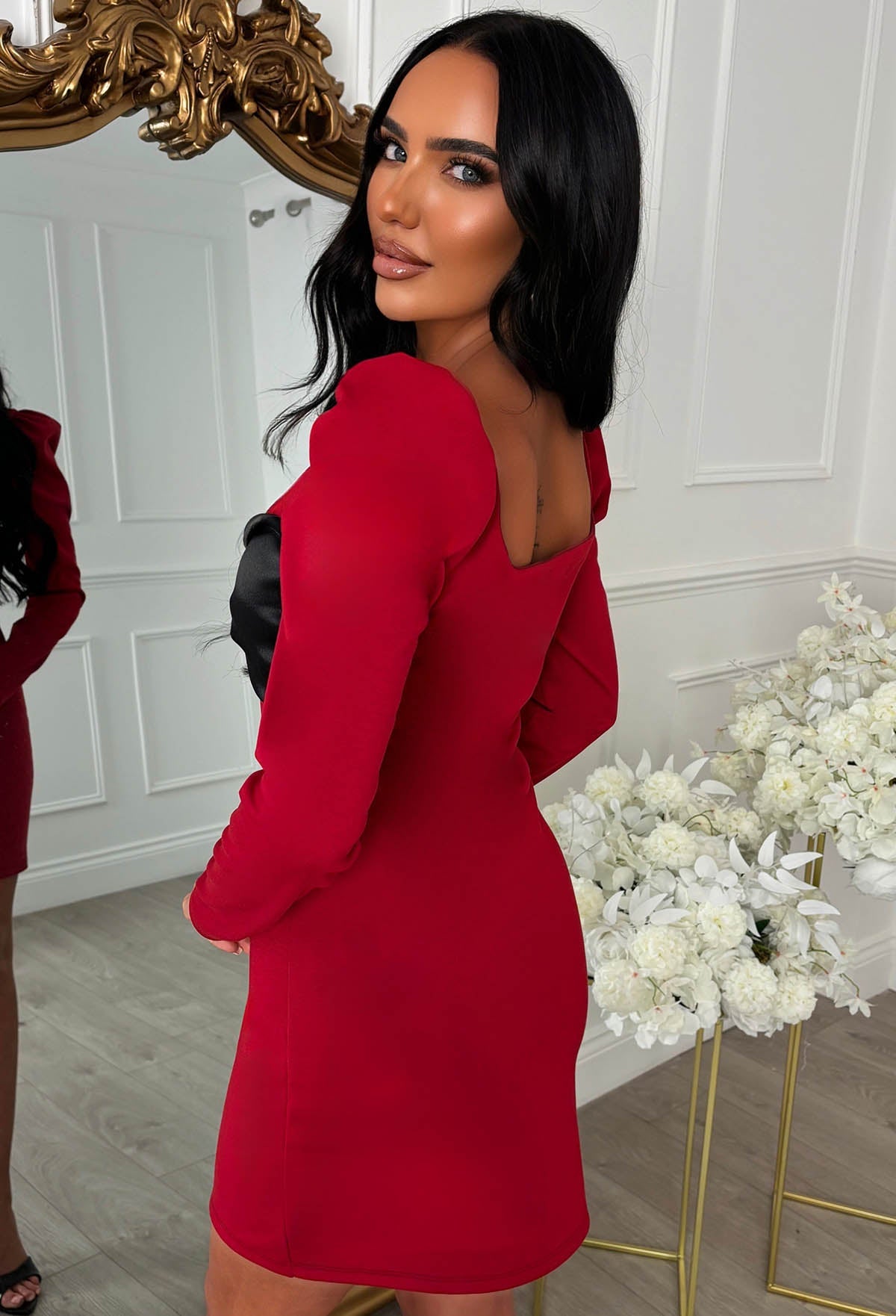 Be My Darling Red Bow Mini Dress