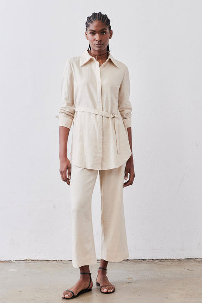 Linen A-Line Pants