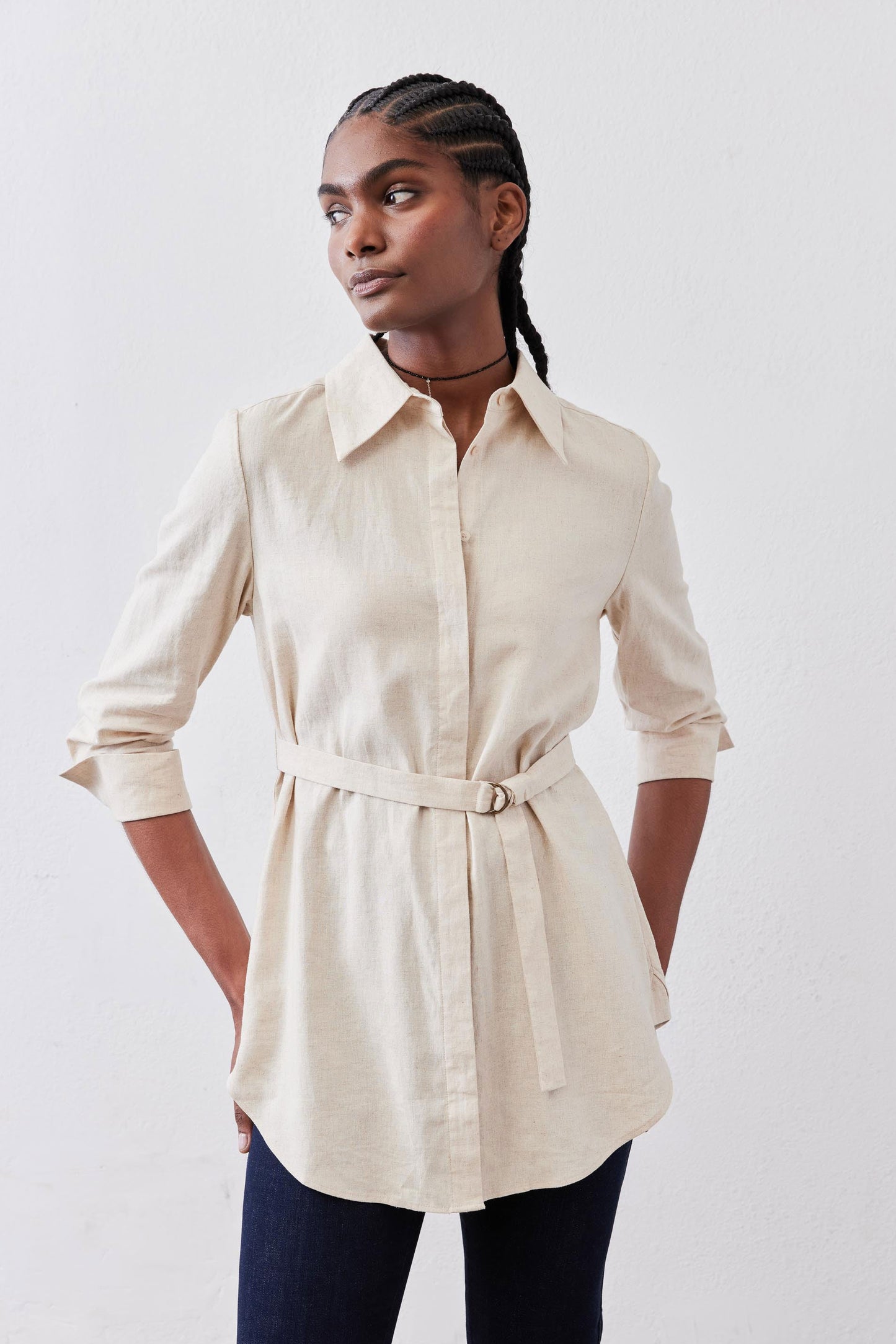 The Belted Linen Tunic