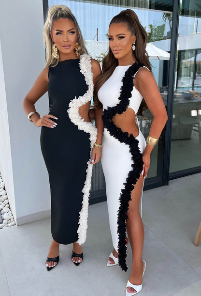 Billion Dollar Babe White Cut Out Maxi Dress