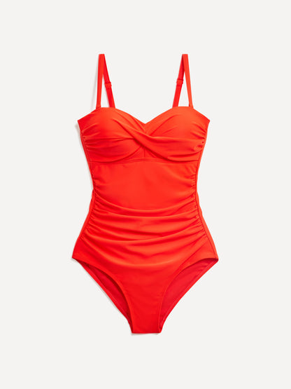 Capri Orange Tummy Control Swimsuit