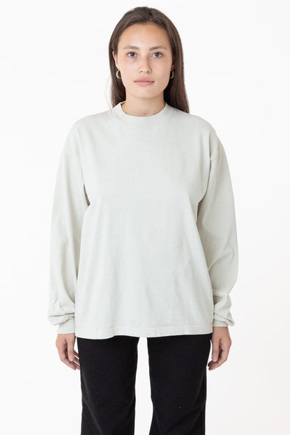 1406GD Unisex - Long Sleeve Garment Dye Mockneck T-Shirt