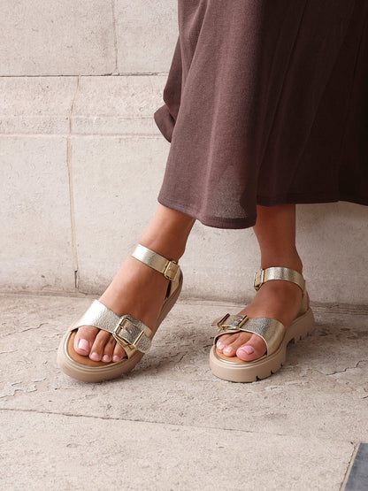 Comet Gold Chunky Sandals