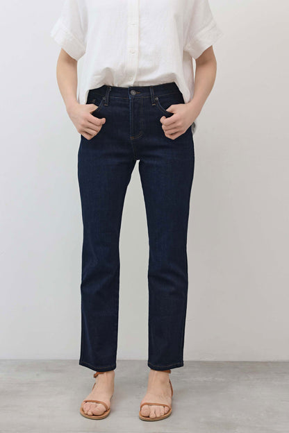 The Crop Mid-Rise Straight Jeans