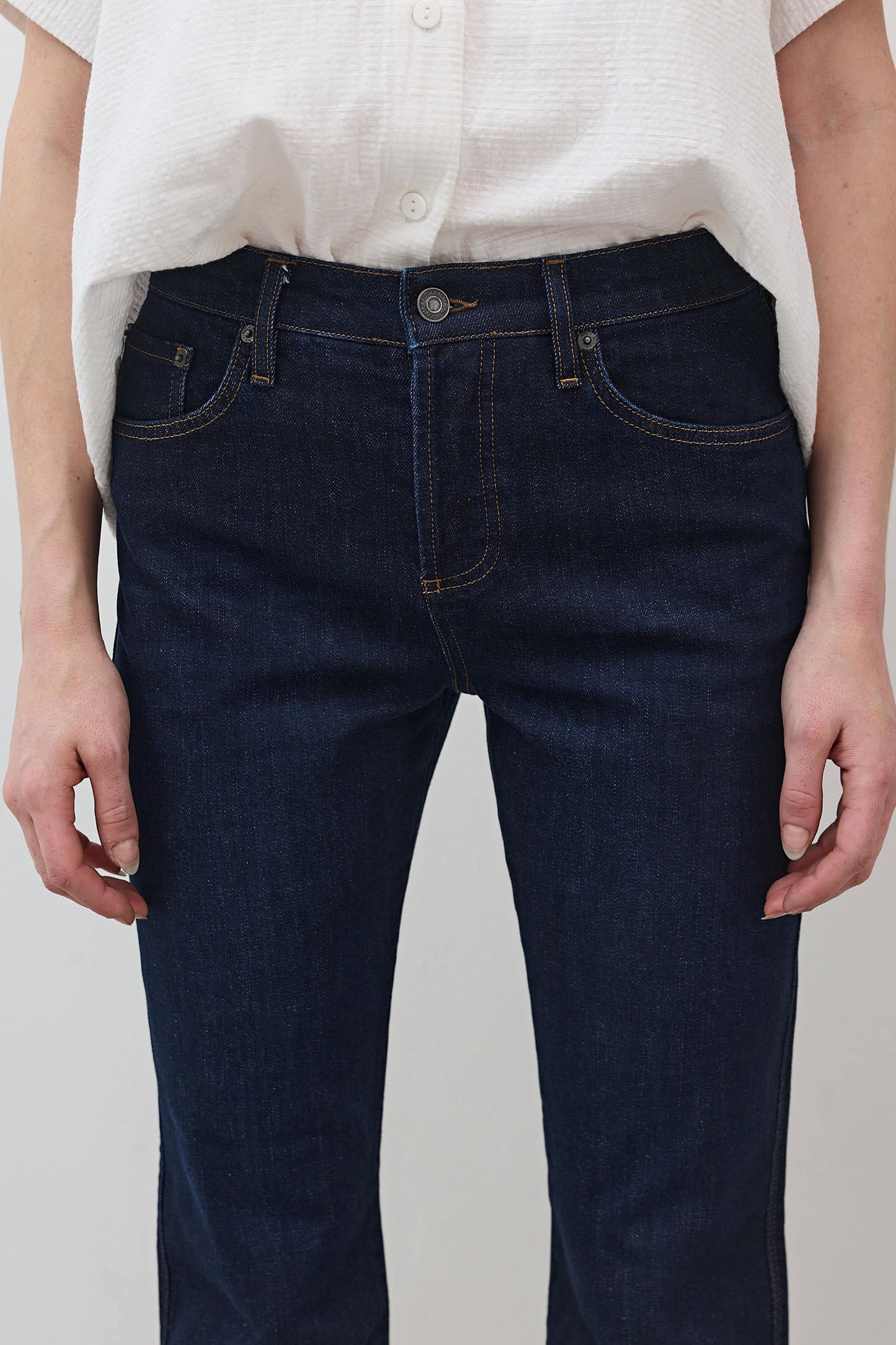 The Petite Crop Mid-Rise Straight Jeans