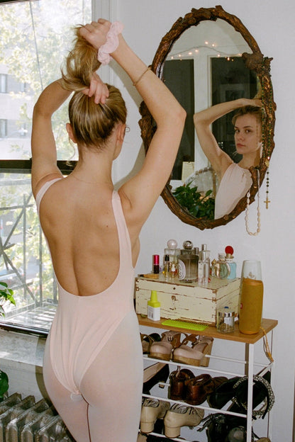 B303GD - Garment Dye Boatneck Dance Bodysuit