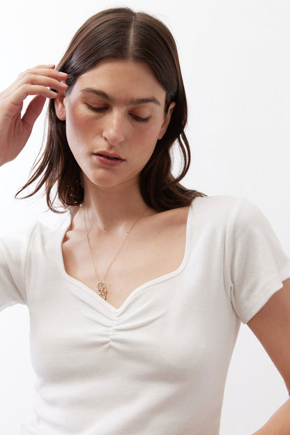 Dipped Square Neck Top