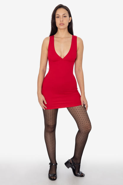 PON3657 - Ponte Sleeveless Crossfront V-neck Tank Dress