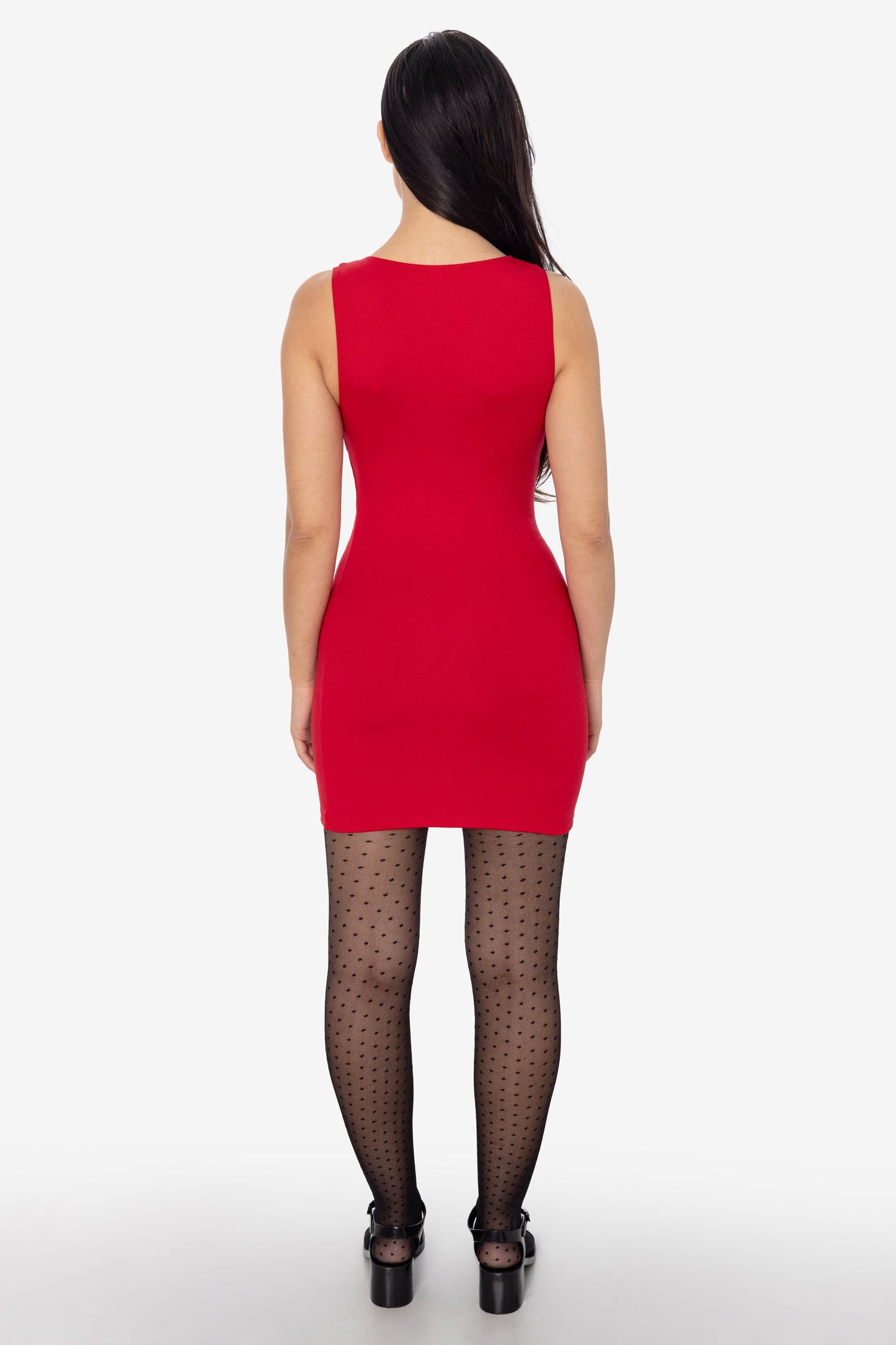 PON3657 - Ponte Sleeveless Crossfront V-neck Tank Dress