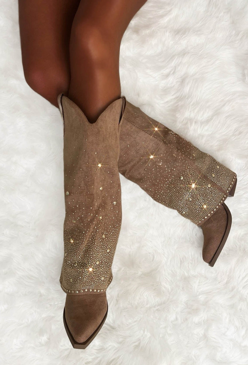 Everyday Hero Sand Sparkle Shark Cowboy Boots