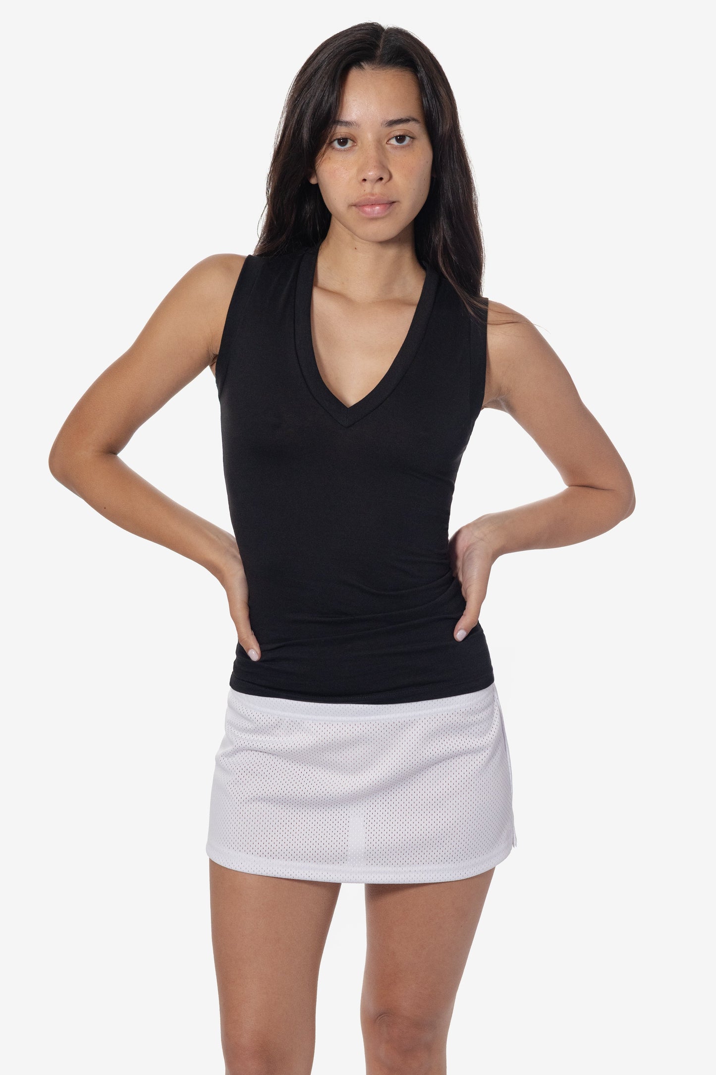 FF366 - Poly Cotton Sleeveless V Neck