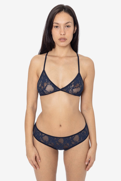 FNS08 - Floral Lace Ruched Back Bikini Panty