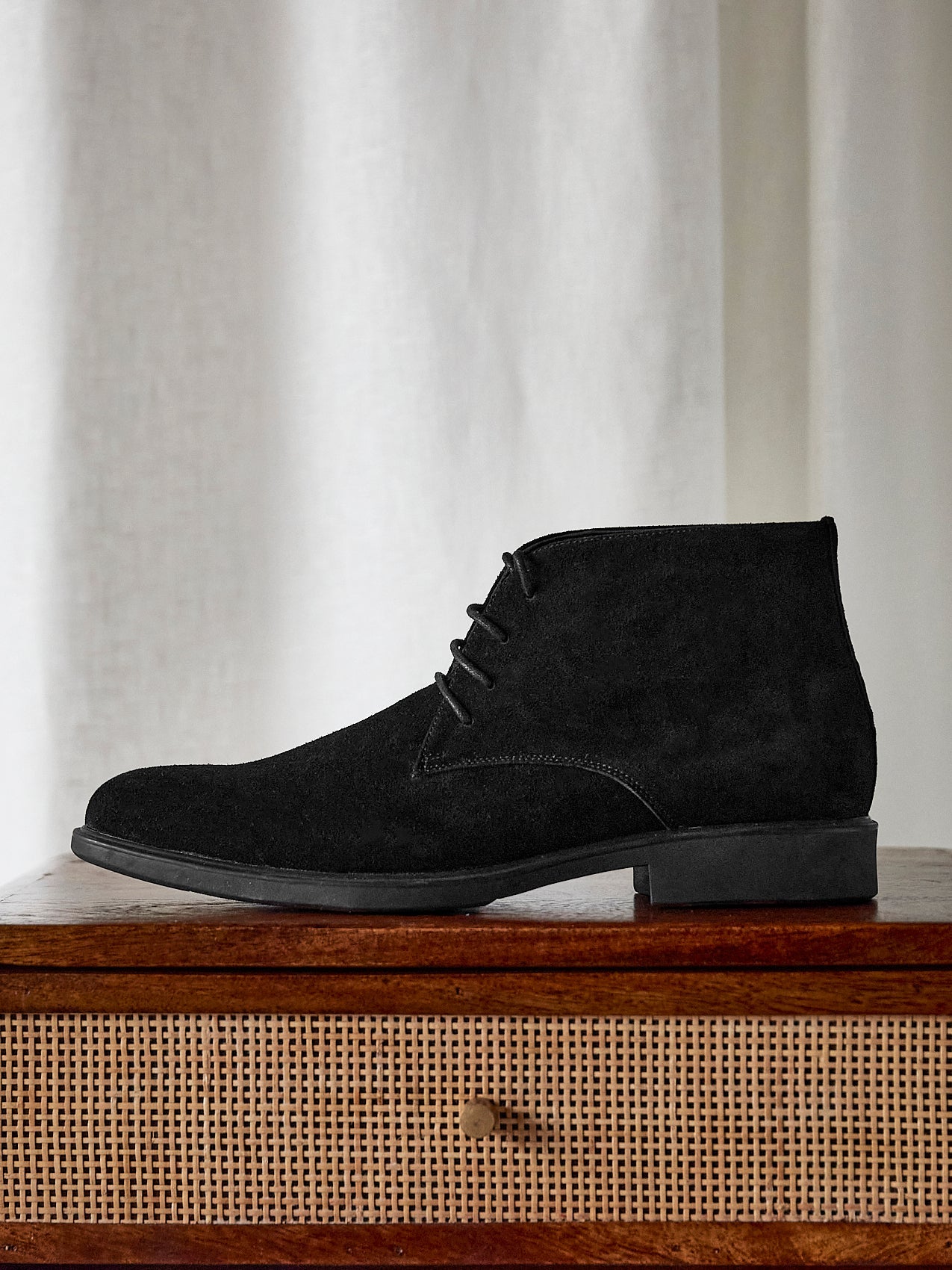 Francesco Mens Black Suede Chukka Boots