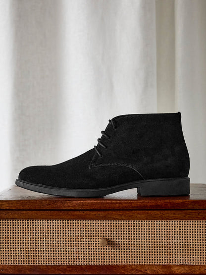 Francesco Mens Black Suede Chukka Boots