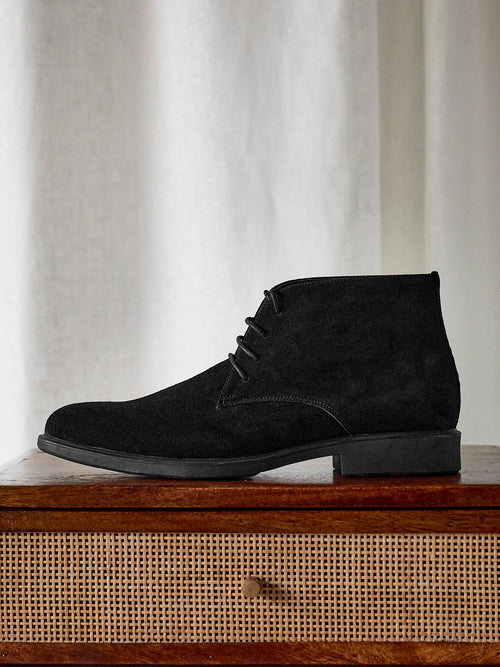 Francesco Mens Black Suede Chukka Boots