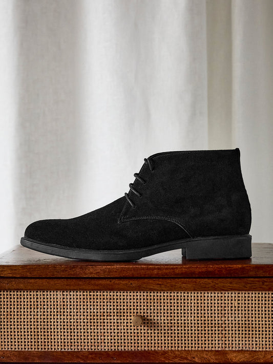 Francesco Mens Black Suede Chukka Boots