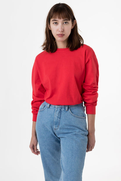 1807GD Mix - 6.5oz Long Sleeve Garment Dye Crew Neck T-Shirt