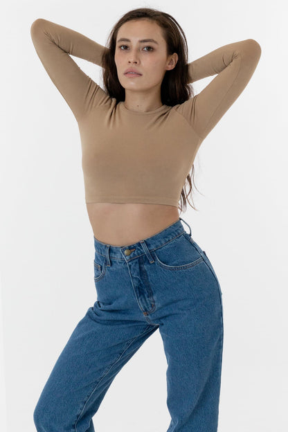 83079GD - Garment Dye Long Sleeve Crop Top