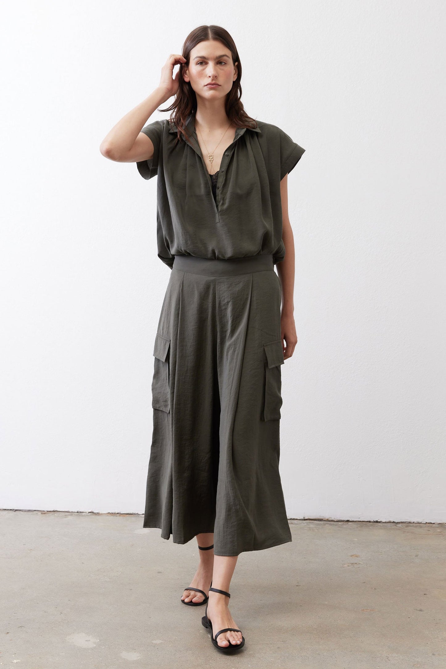 The Light Poplin Cargo Skirt Pants