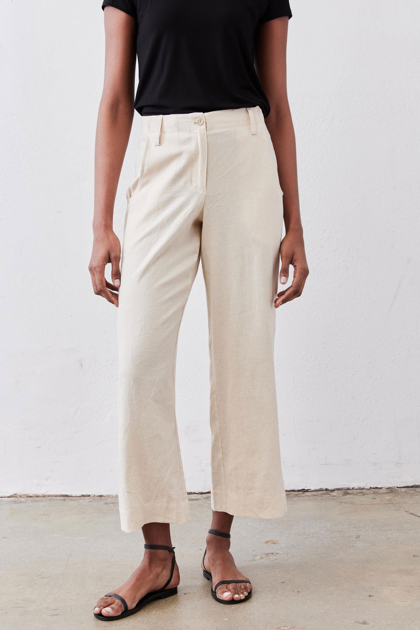 Linen A-Line Pants